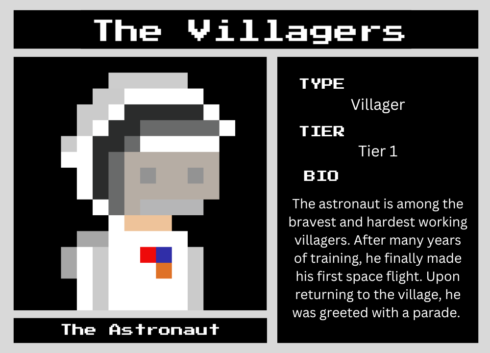 The Astronaut biography card